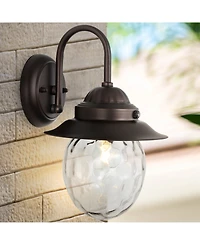 Rodanthe 8.25" 1-Light Farmhouse Industrial Iron, Glass Outdoor Led Sconce