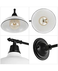 Wallace 12.25" 1-Light Farmhouse Industrial Indoor, Outdoor Iron Led Victorian Arm Sconce