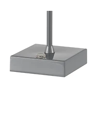 Oscar 12.5" Modern Industrial Rechargeable, Cordless Iron, Acrylic Integrated Led Table Lamp with Ribbed Shade