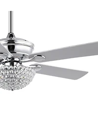 Cammy 52" 3-Light Traditional Transitional Iron Led Ceiling Fan