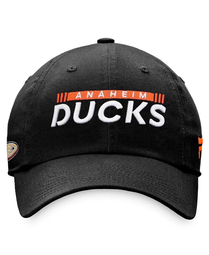 Men's Fanatics Black Anaheim Ducks Authentic Pro Rink Adjustable Hat