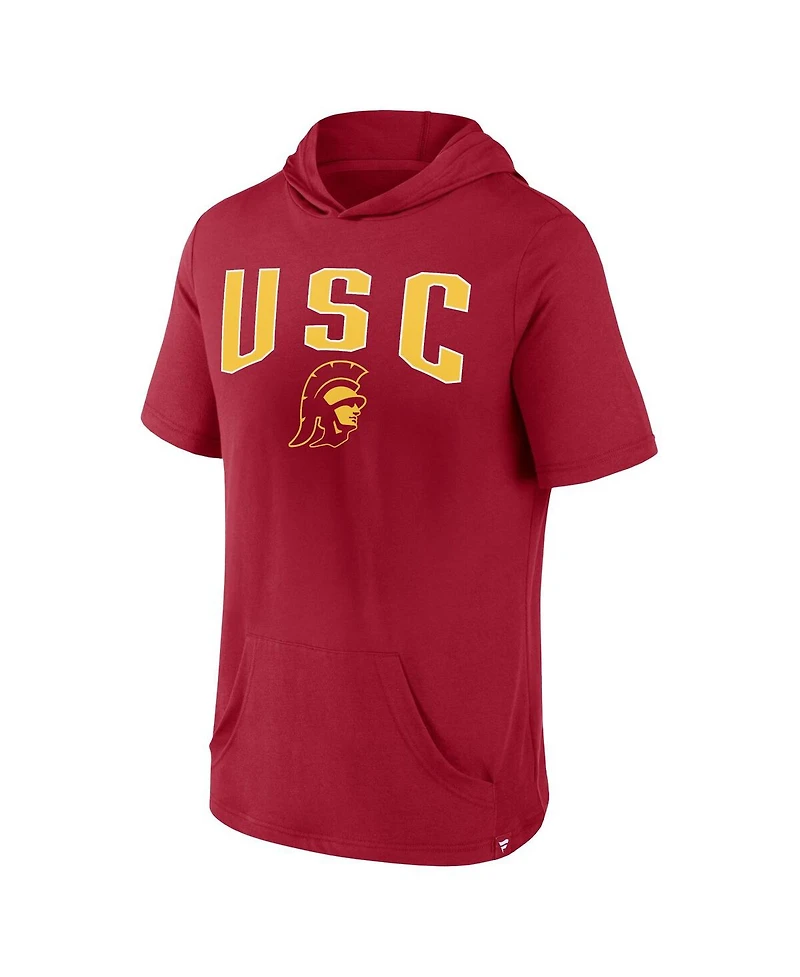 Men's Fanatics Cardinal Usc Trojans Outline Lower Arch Hoodie T-shirt