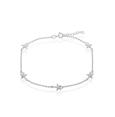 Simona Sterling Silver Starfish Anklet