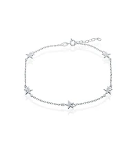 Simona Sterling Silver Starfish Anklet
