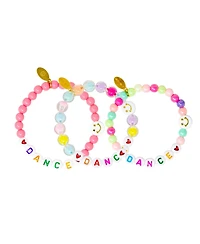 Zomi Gems Girls Dance & Smile Bead Bracelet Set
