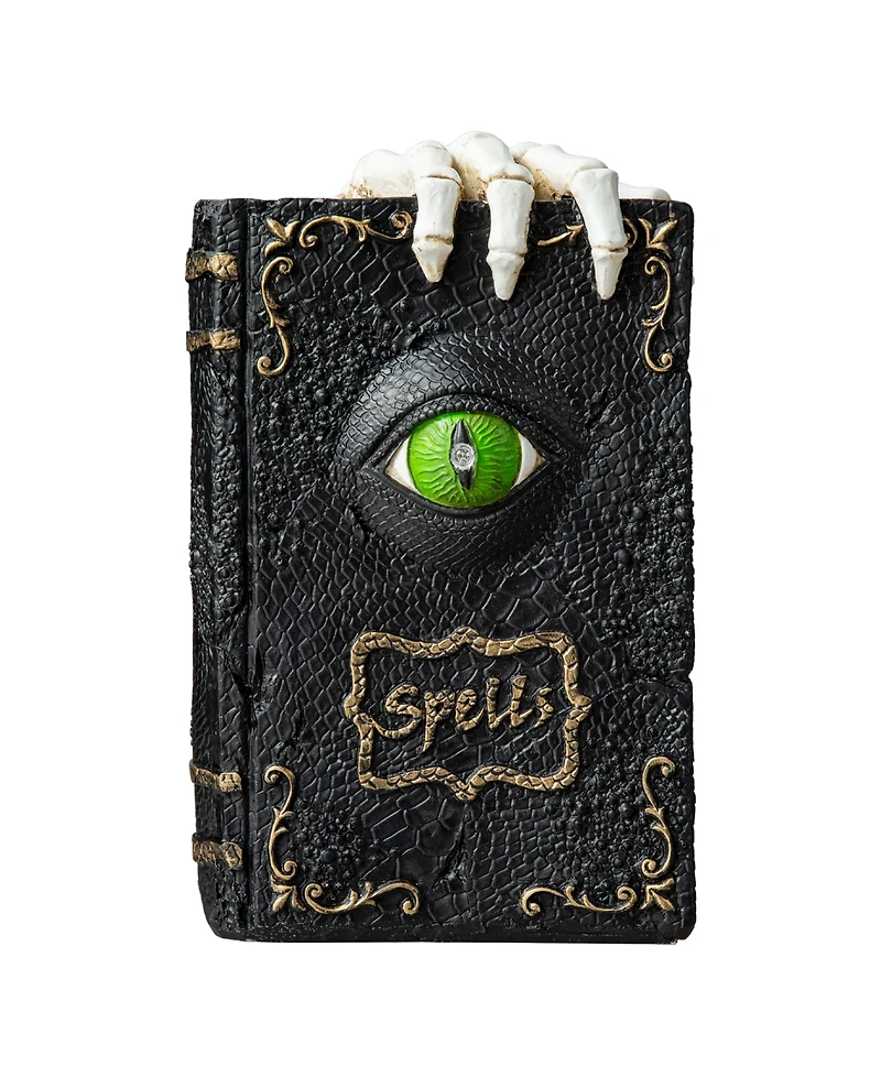 Glitzhome 7.75" H Halloween Lighted Ghostbuster Resin Book