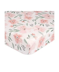 Crane Baby Baby Girls Parker Cotton Floral Crib Sheet