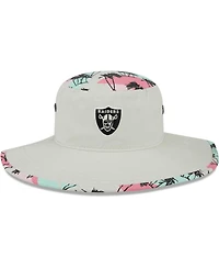 Men's New Era Khaki Las Vegas Raiders Retro Beachin' Bucket Hat