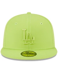Men's New Era Neon Green Los Angeles Dodgers 2023 Spring Color Basic 59FIFTY Fitted Hat