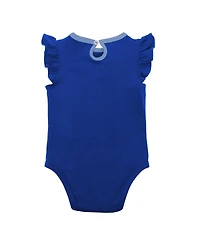 Newborn and Infant Boys Girls Royal, Heather Gray Toronto Blue Jays Little Fan Two-Pack Bodysuit Set