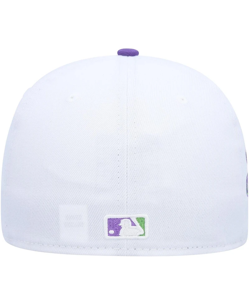 Men's New Era White Arizona Diamondbacks Side Patch 59FIFTY Fitted Hat