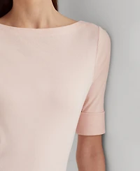 Lauren Ralph Petite Stretch Boatneck Top
