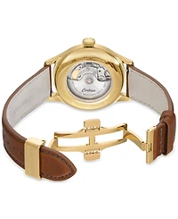 Certina Men's Swiss Automatic Ds Brown Leather Strap Watch 41mm