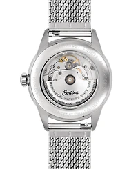 Certina Men's Swiss Automatic Ds-1 Stainless Steel Bracelet Mesh Bracelet & Brown Leather Strap Watch 40mm Gift Set