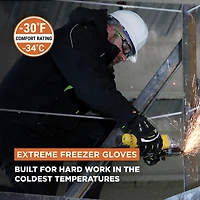 RefrigiWear Men's Insulated Extreme Freezer Gloves with Grip Palm & Impact Protection