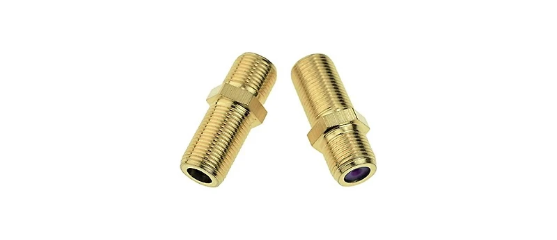 Rca RG6 to RG59 Feed Thru In-Line Connectors - 2 Pack