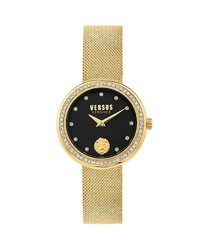 Versus Versace Women's Two-Hand Quartz Lea Gold-Tone Stainless Steel Bracelet 35mm