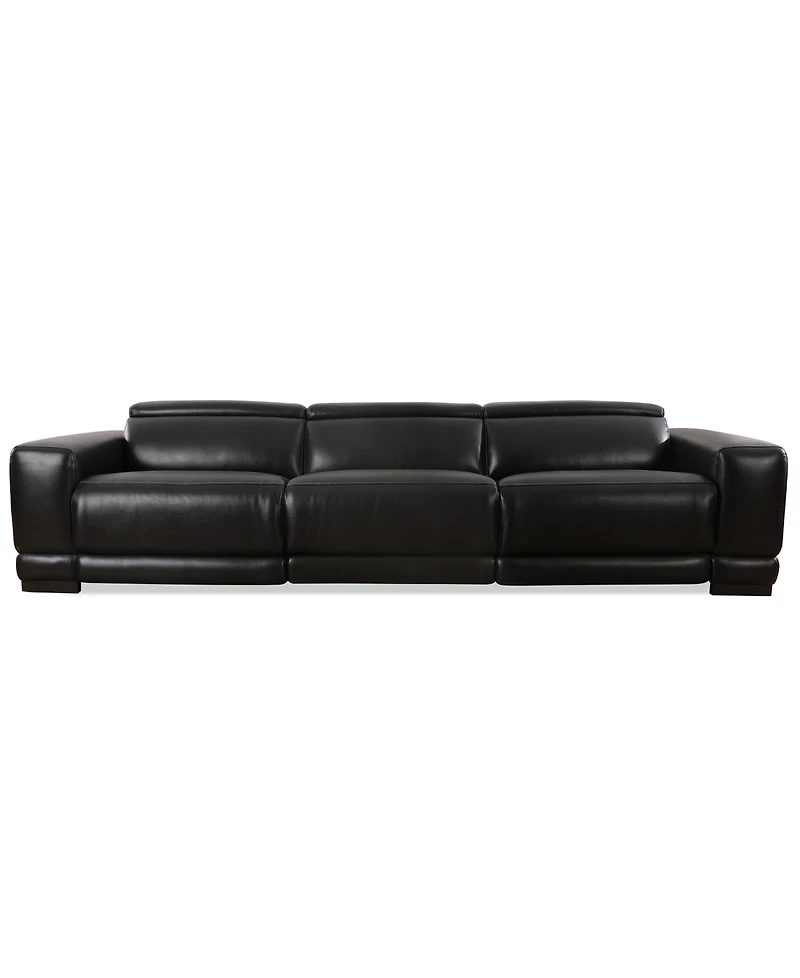 Closeout! Krofton 3-Pc. Beyond Leather Fabric Sofa with 3 Power Motion Recliners, Created for Macy's