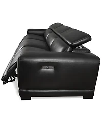 Closeout! Krofton 3-Pc. Beyond Leather Fabric Sofa with 3 Power Motion Recliners, Created for Macy's