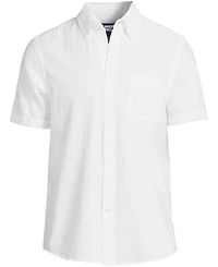 Lands' End Big & Tall Short Sleeve Seersucker Shirt