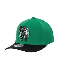 Men's Mitchell & Ness Kelly Green, Black Boston Celtics Mvp Team Two-Tone 2.0 Stretch-Snapback Hat