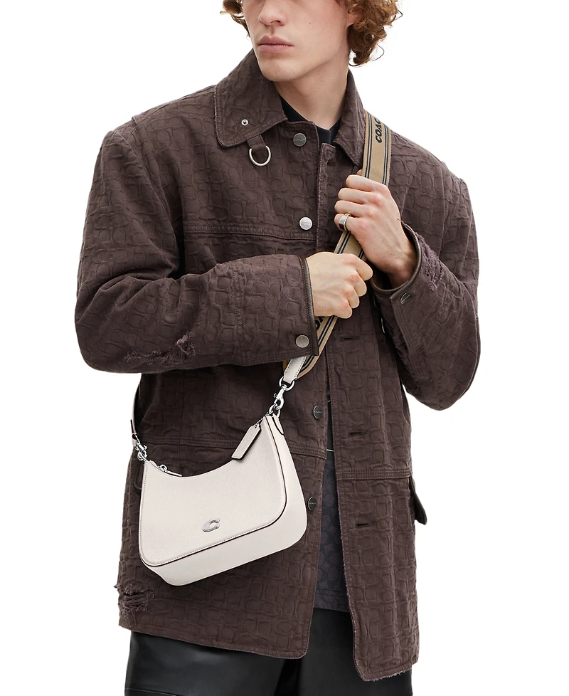 Coach Small Crossgrain Leather Hobo Crossbody Bag