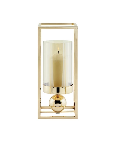 Danya B Luna Warm Tinted Glass Large Hurricane Candle Holder