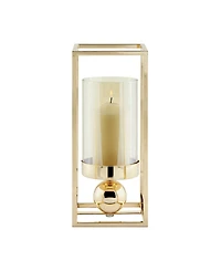 Danya B Luna Warm Tinted Glass Large Hurricane Candle Holder