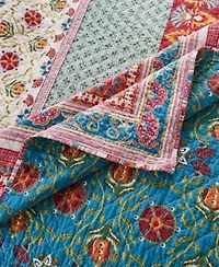 Greenland Home Fashions Thalia Boho Style Velvet Embellished Cotton Bedspread Set