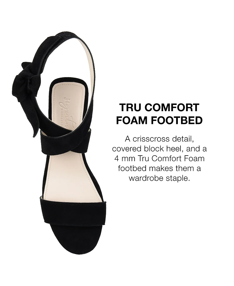 Journee Signature Women's Hether Block Heel Sandals