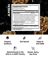 Amen Probiotics Supplement, Sbo Probiotic and Organic Prebiotics, 50 Billion CFUs, Shelf Stable, No Refrigeration Required, Flora Daily Probiotic Form