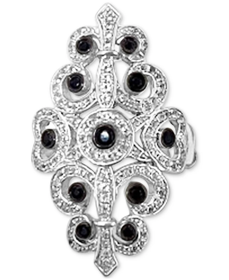 Black & White Diamond Statement Ring (1 ct. t.w.) Sterling Silver