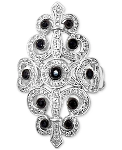 Black & White Diamond Statement Ring (1 ct. t.w.) Sterling Silver