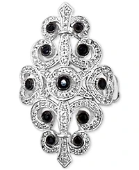 Black & White Diamond Statement Ring (1 ct. t.w.) Sterling Silver