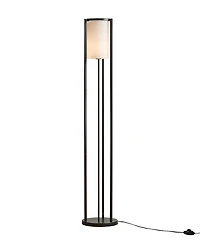 Martha Stewart Charlton Glass Cylinder Shade Metal Floor Lamp
