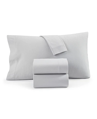 Charter Club Solid Flannel Cotton 4-Pc. Sheet Set, Full, Exclusively at Macy's