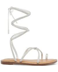 Wild Pair Gennifer Lace-Up Ankle-Tie Flat Sandals, Created for Macy's