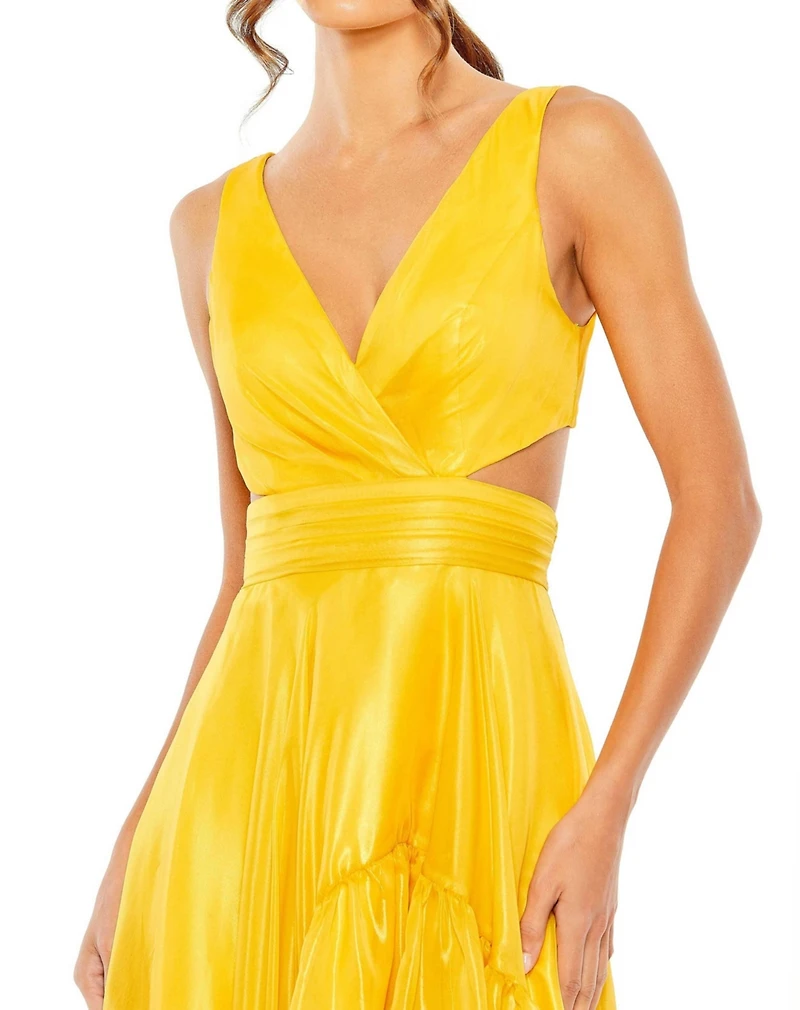 Women's Ieena Cut Out High Low Ruffle Gown