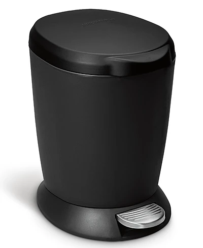 simplehuman 6 Liter Plastic Round Step Bathroom Trash Can with Soft-Close Lid