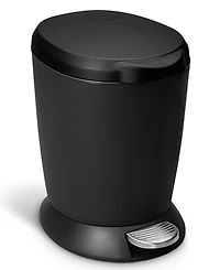 simplehuman 6 Liter Plastic Round Step Bathroom Trash Can with Soft-Close Lid