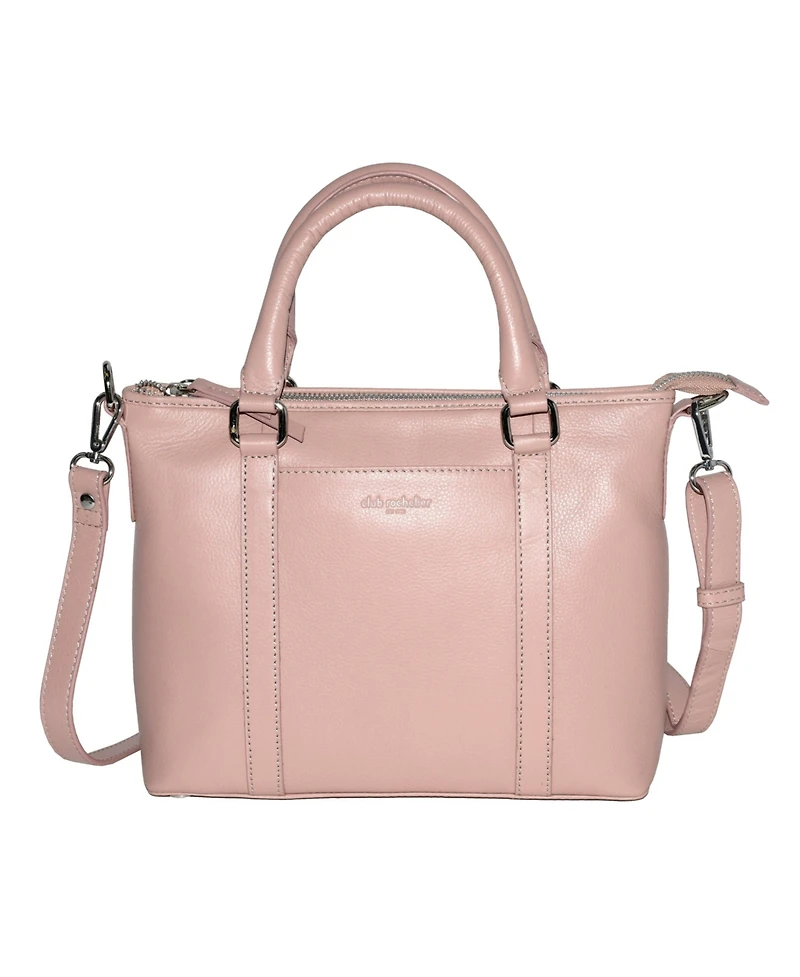 Club Rochelier Leather Crossbody Bag with Top Handles