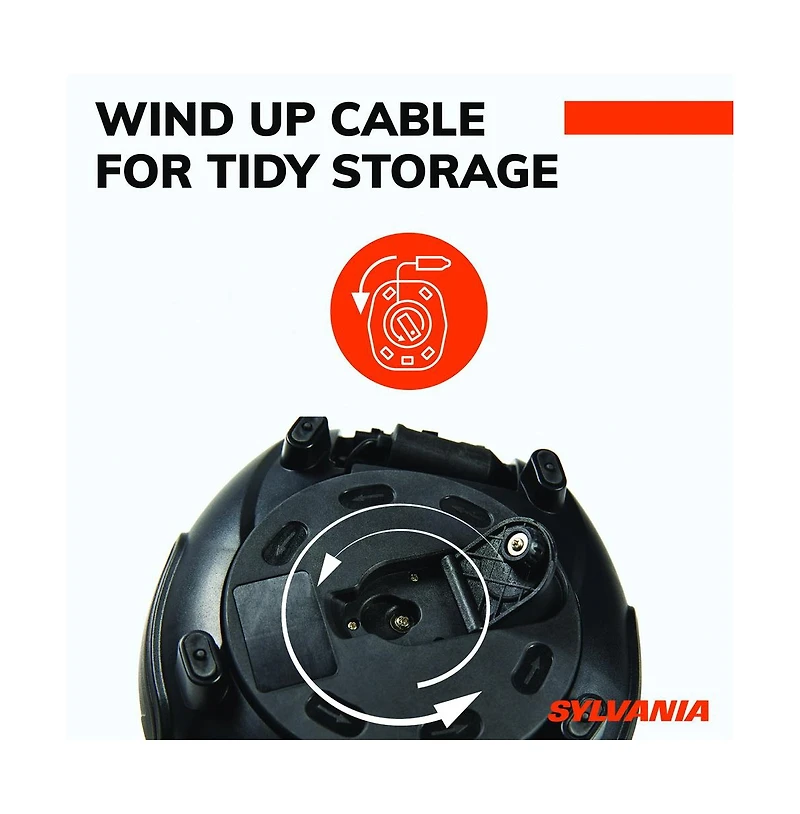 Sylvania Basic Portable Tire Inflator - Analog Dial Gauge - 3 Piece Adapter Set for Sports Balls, Vehicle Tires, Bike Tires, and Inflatable Toys