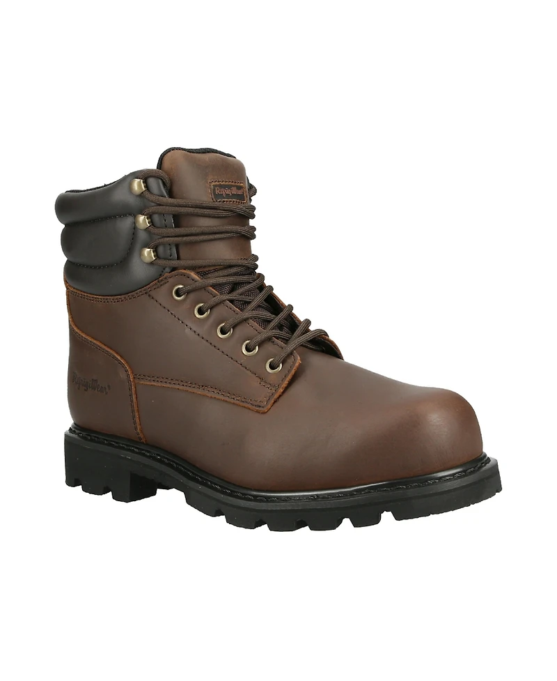 RefrigiWear Men's Men s Classic Brown Leather Composite Toe Work Boots - Durable, Comfortable, and Safe for Tough Jobs