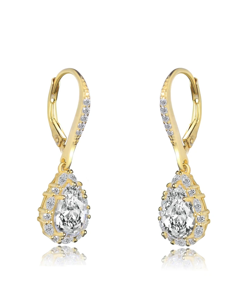 Elegant Sterling Silver Drop Earrings with Regular Lever Backs
