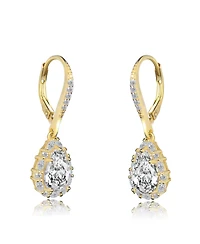 Elegant Sterling Silver Drop Earrings with Regular Lever Backs