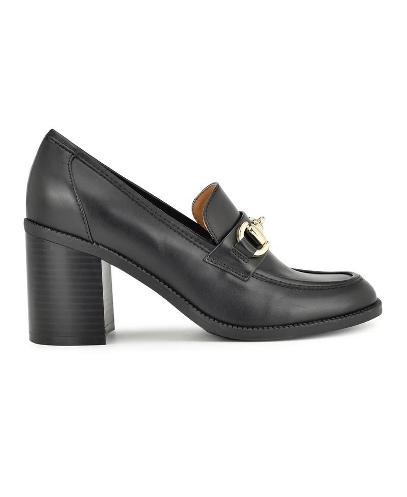 Nine West Women's Koolo Bit Slip-On Block Heel Loafers