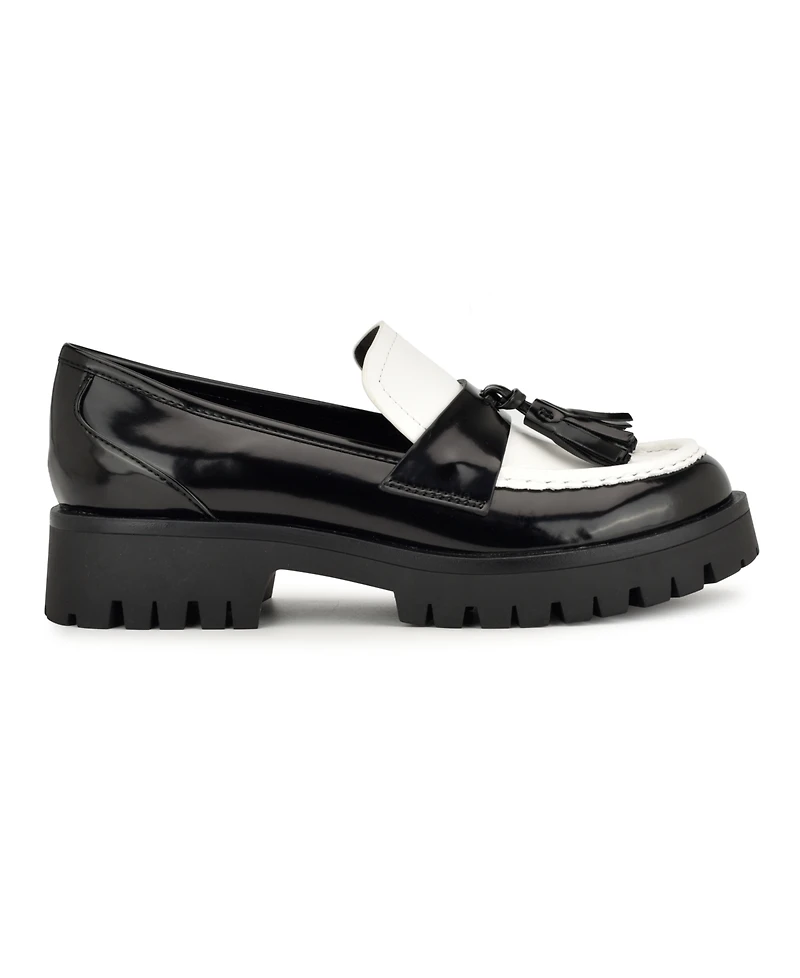 Nine West Women's Garry Round Toe Slip-On Casual Loafers