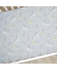 Lambs & Ivy Baby Disney Cozy Friends Winnie the Pooh Gray Fitted Crib Sheet