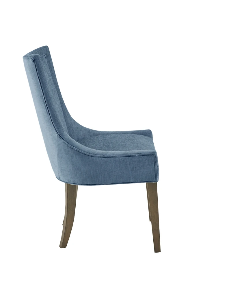 Madison Park Signature Ultra Traditional Fabric Upholstered Swoop Back Dining Side Chair, Set of 2