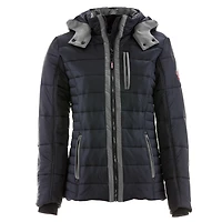 RefrigiWear Women's Pure Soft Puffer Jacket with Removable Hood - Water-Repellent & Wind-Tight Winter Coat